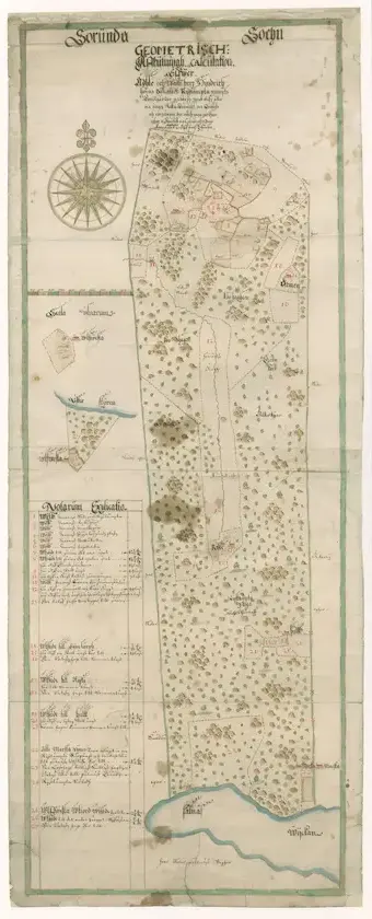 Karta Ristomta gård 1652